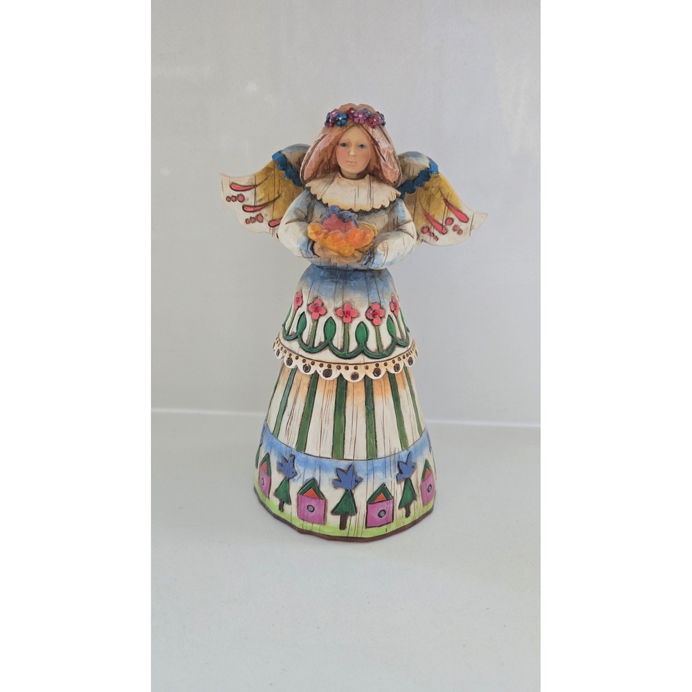 Jim Shore Heartwood Creek Angel of Love Figurine 108924 Enesco 2002 Folk Art